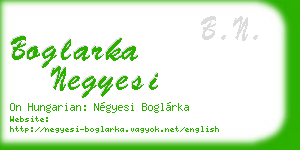 boglarka negyesi business card